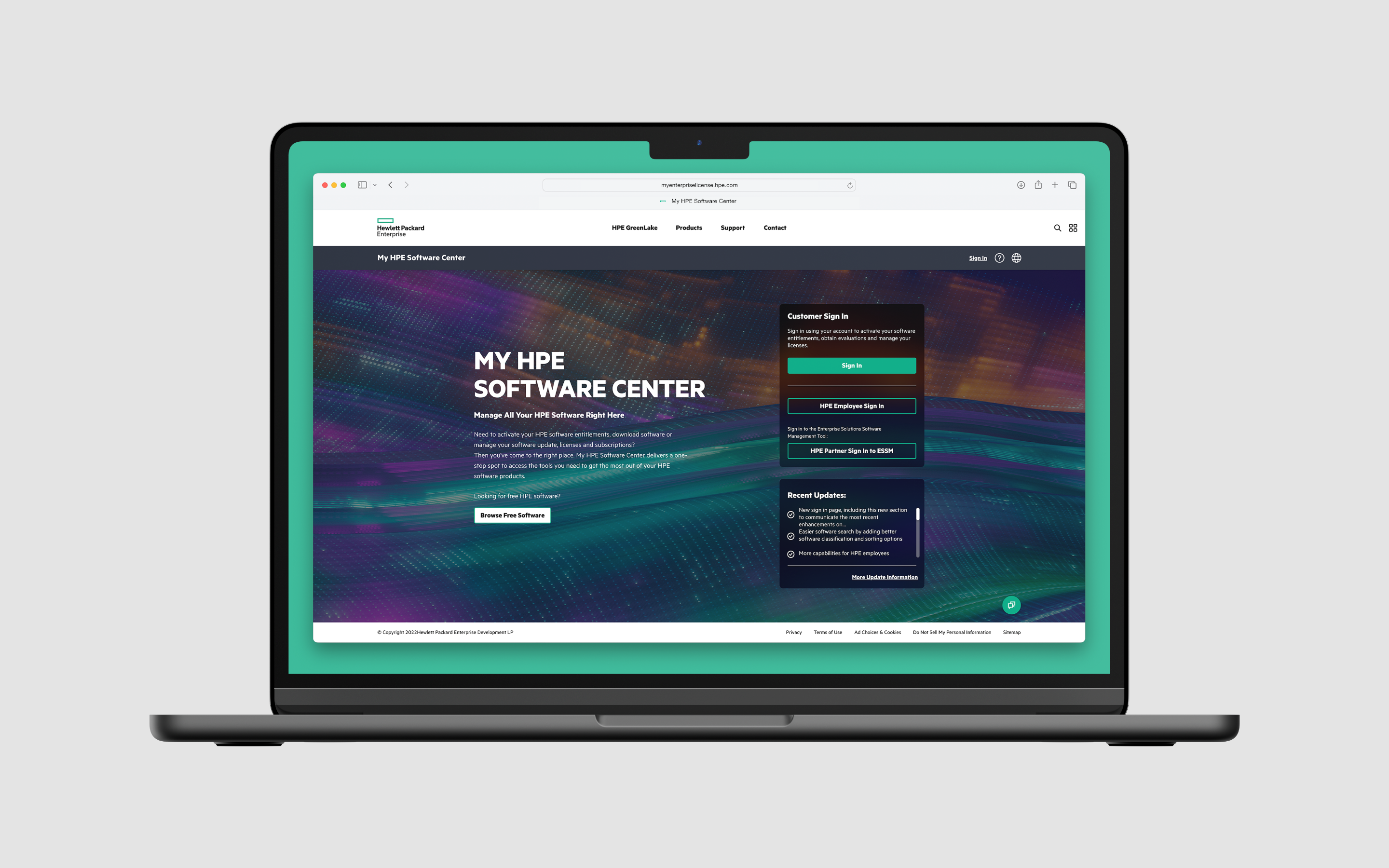 HPE Self-Service Portal — outcome